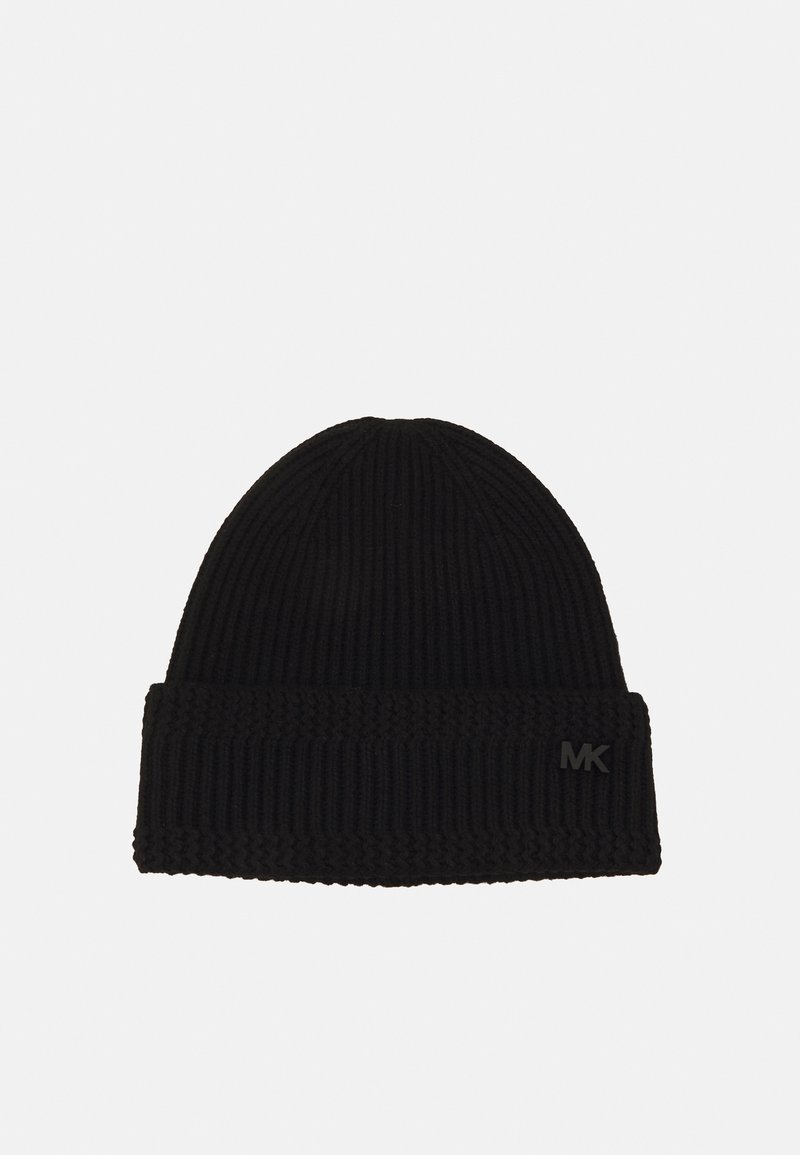 Michael Kors RACKED CUFF HAT UNISEX - Beanie - black - Zalando.ie