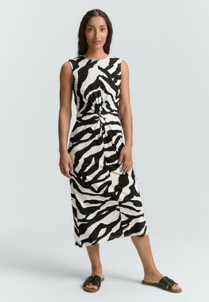 TOM TAILOR Vestido ligero - abstract beige zebra