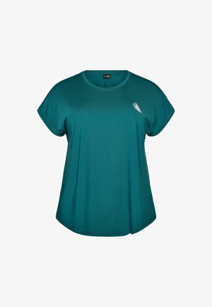 Active by Zizzi, T-SHIRT - Lihtne T-särk - grün