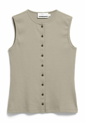 ARMEDANGELS, RIB BUTTON - Bodywarmer - light sage