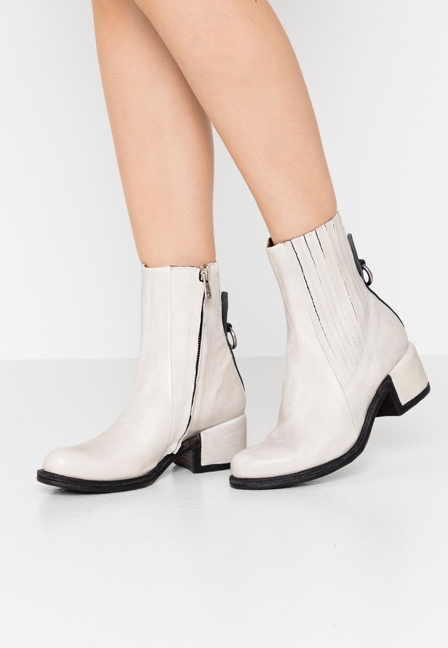 Cowboy-/Bikerlaarsjes - bianco/nero