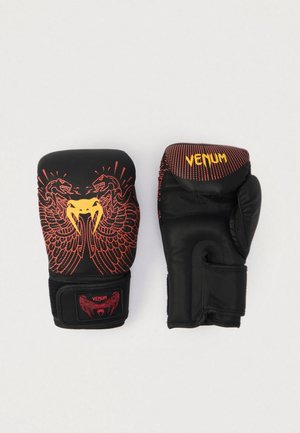 QUETZAL BOXING GLOVES - Guantes de boxeo - black/fury red/tangerine
