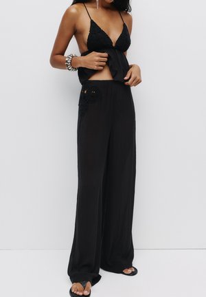RUSTIC EMBROIDERED - Broek - black