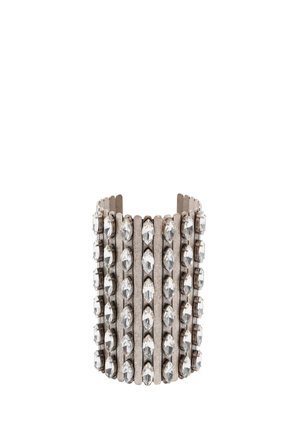 RIGIDA CRISTALES Y ENVEJECIDO - Pulsera - plata oscuro