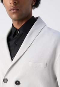 Lindbergh SHAWL COLLAR CARDIGAN - Kardiganas - light grey