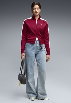 Puma, T7 ALWAYS ON SHORT TRACK JACKET - Sweatjakke - garnet glow-créme de mint