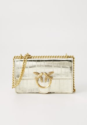 LOVE ONE MINI ANGUILLA LAMINATA - Cross body bag - gold-antique gold-coloured