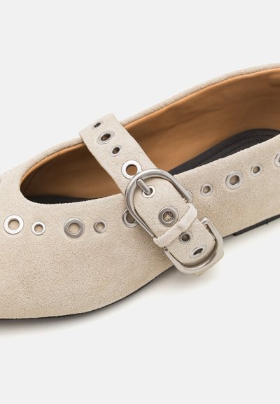 rag & bone SPIRE MARY JANE GROMMETS - Ankle strap ballet pumps - lightsands