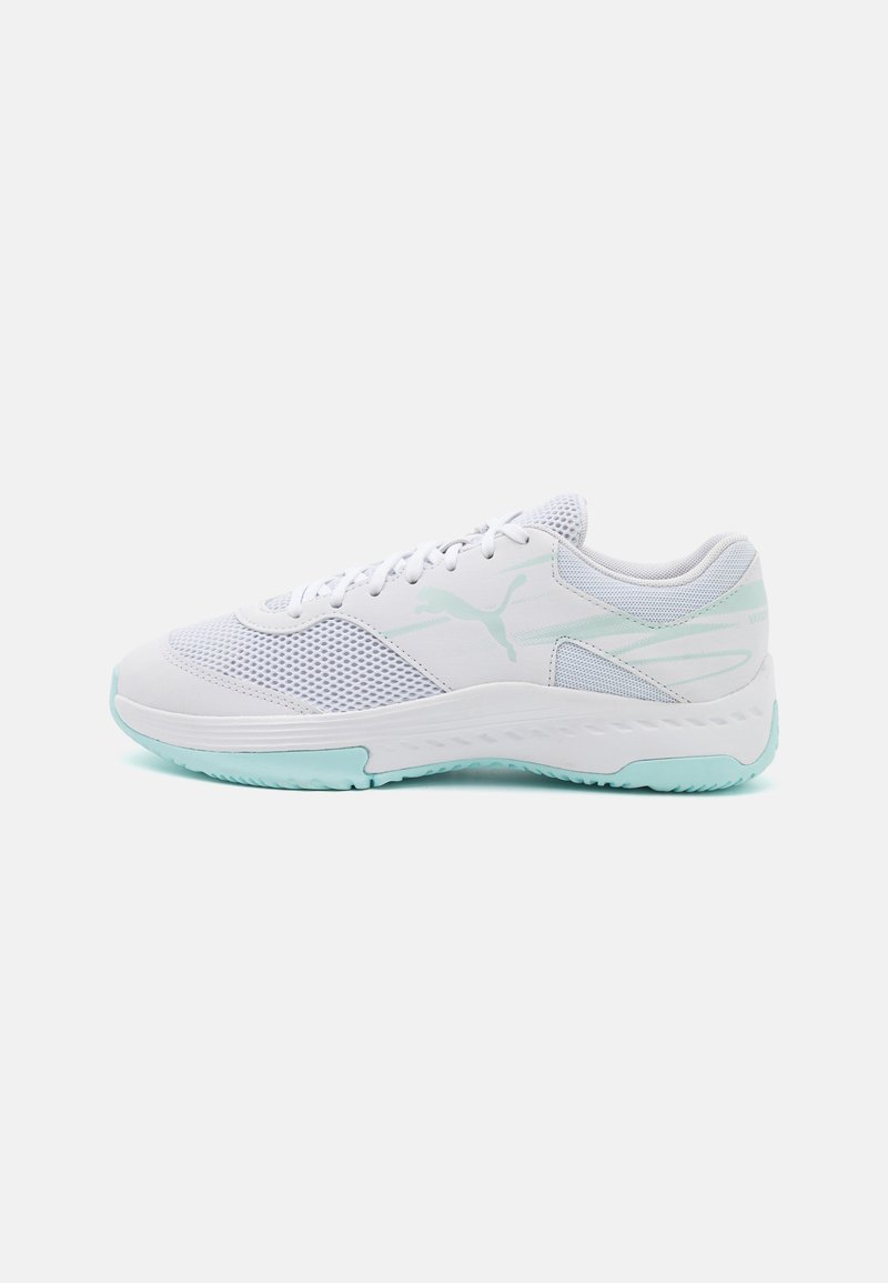 Puma VARION II - Obuća za odbojku - white/light aqua