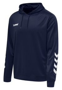 Hummel HMLPROMO POLY HOODIE - Felpa con cappuccio - marine