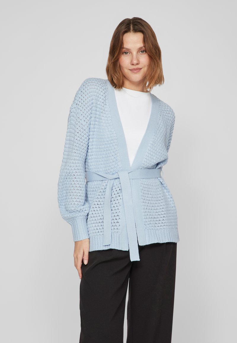 VILA VILIOMY LONG OPEN CARDIGAN - Vesta na kopčanje - kentucky blue