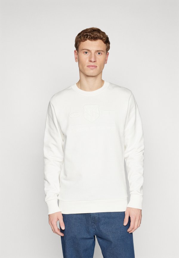 TONAL SHIELD C NECK - Sweatshirt - eggshell