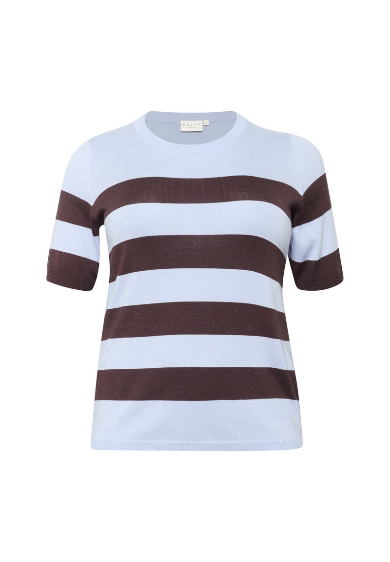 Kaffe Curve T-shirt print lichtblauw denim Kaffe Curve T-shirt print lichtblauw denim