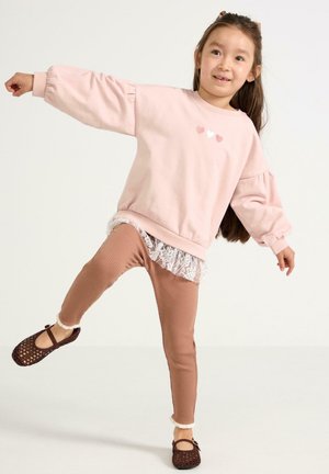 Lindex, LINDEX SWEATSHIRT WITH LACE DETAIL AND BRUSHED INSIDE LINDEX - Sweatshirt - light dusty pink