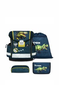 Unselected, dark blue denim