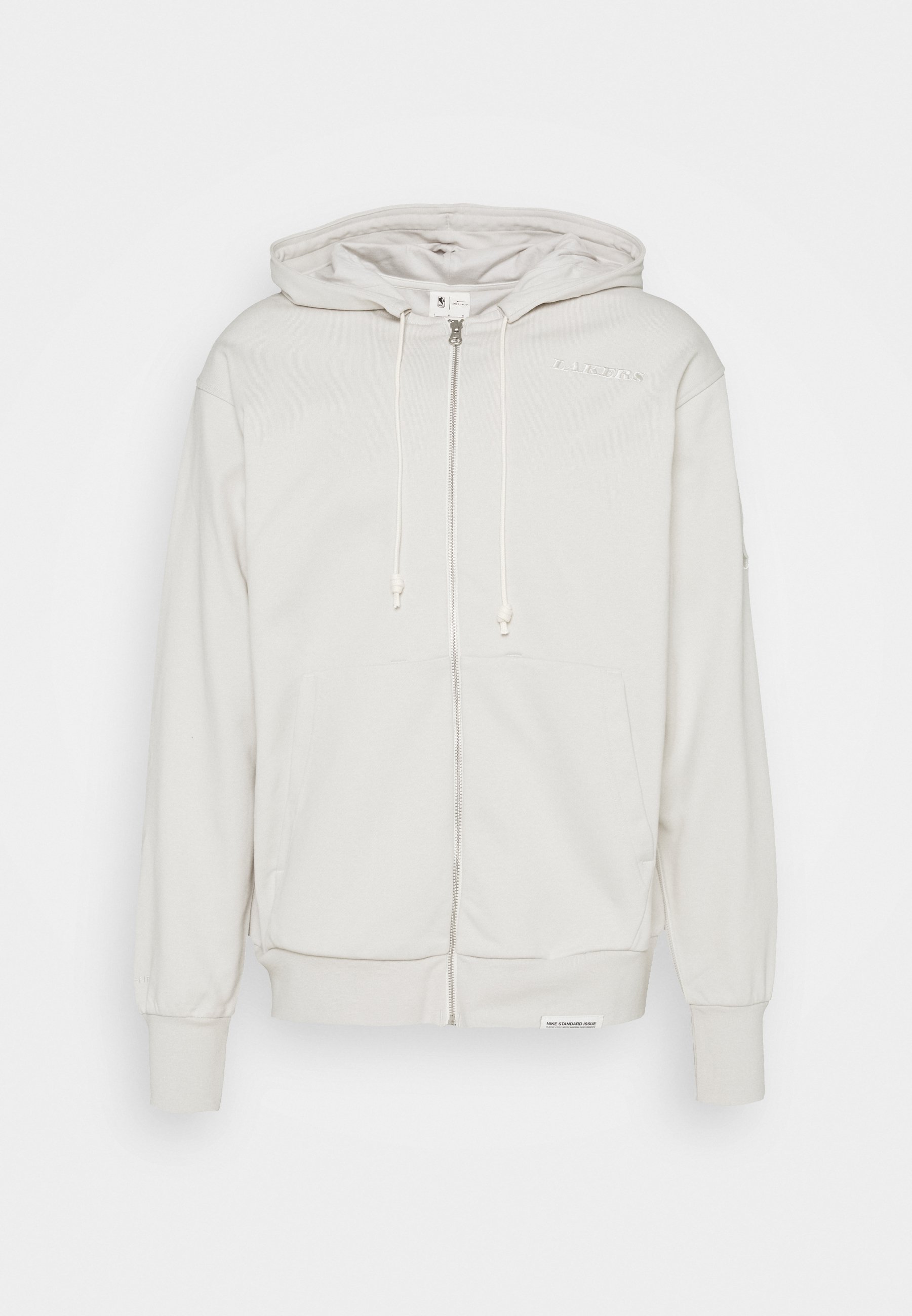Nike Performance Nba Los Angeles Lakers Standard Issue Hoodie Club Wear Light Bone Pale Ivory Off White Zalando Co Uk