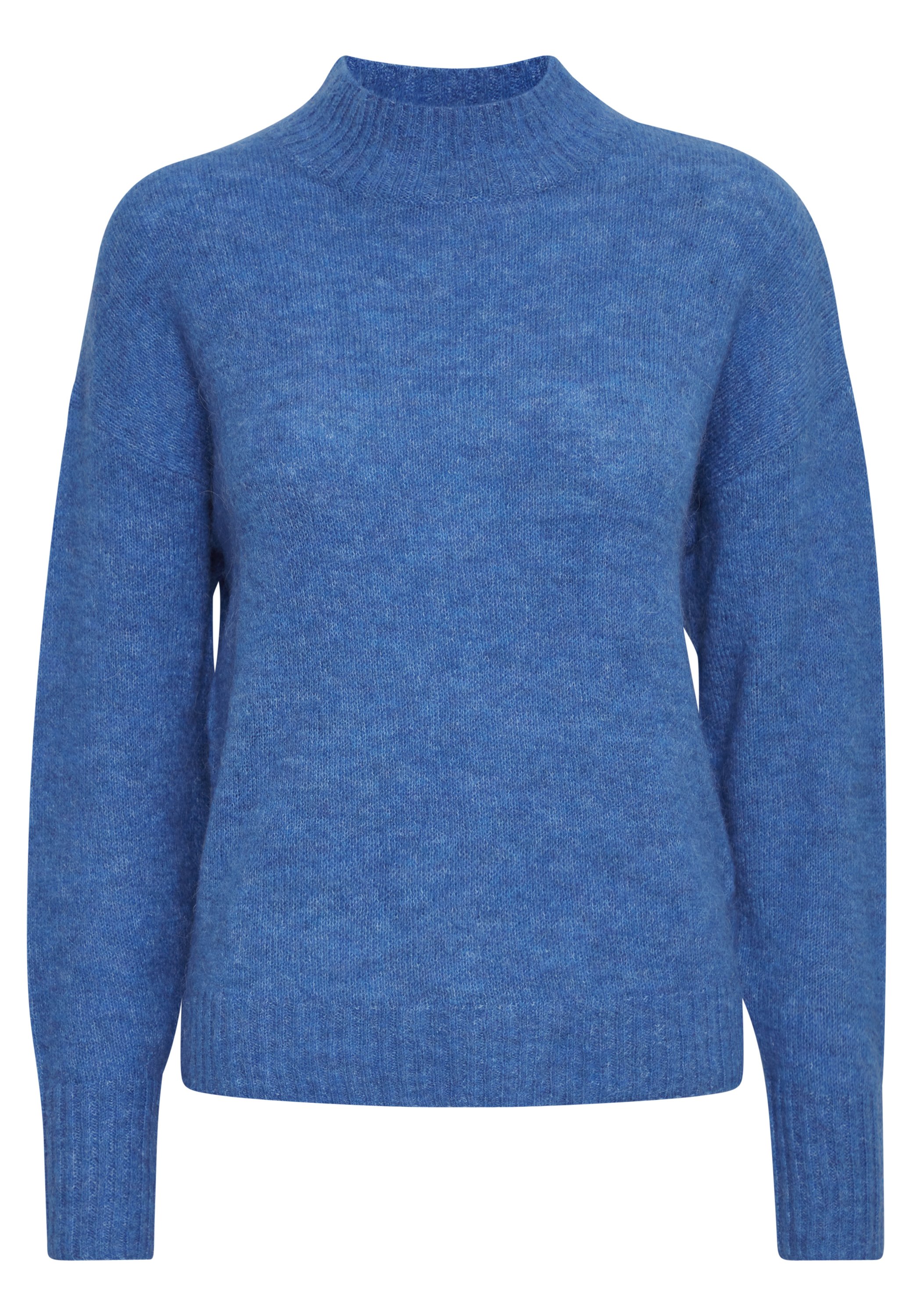 Pull Long Femme ICHI Ihamara - Mélange Laine D'Alpaga 15% - Manches Longues - Coupe Droit Et Confortable