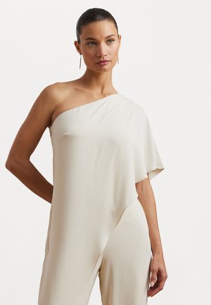 Lauren Ralph Lauren CAPE GEORGETTE ONE SHOULDER JUMPSUIT - Overall / Jumpsuit - mascarpone cream