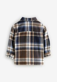 Next Ing - navy brown check shirt