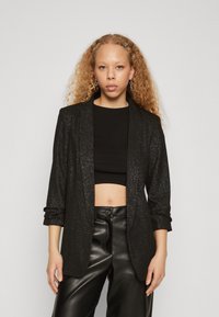 Pieces - PCBOSELLA 3/4 GLITTER - Blazer - black/silver Thumbnail Image 1