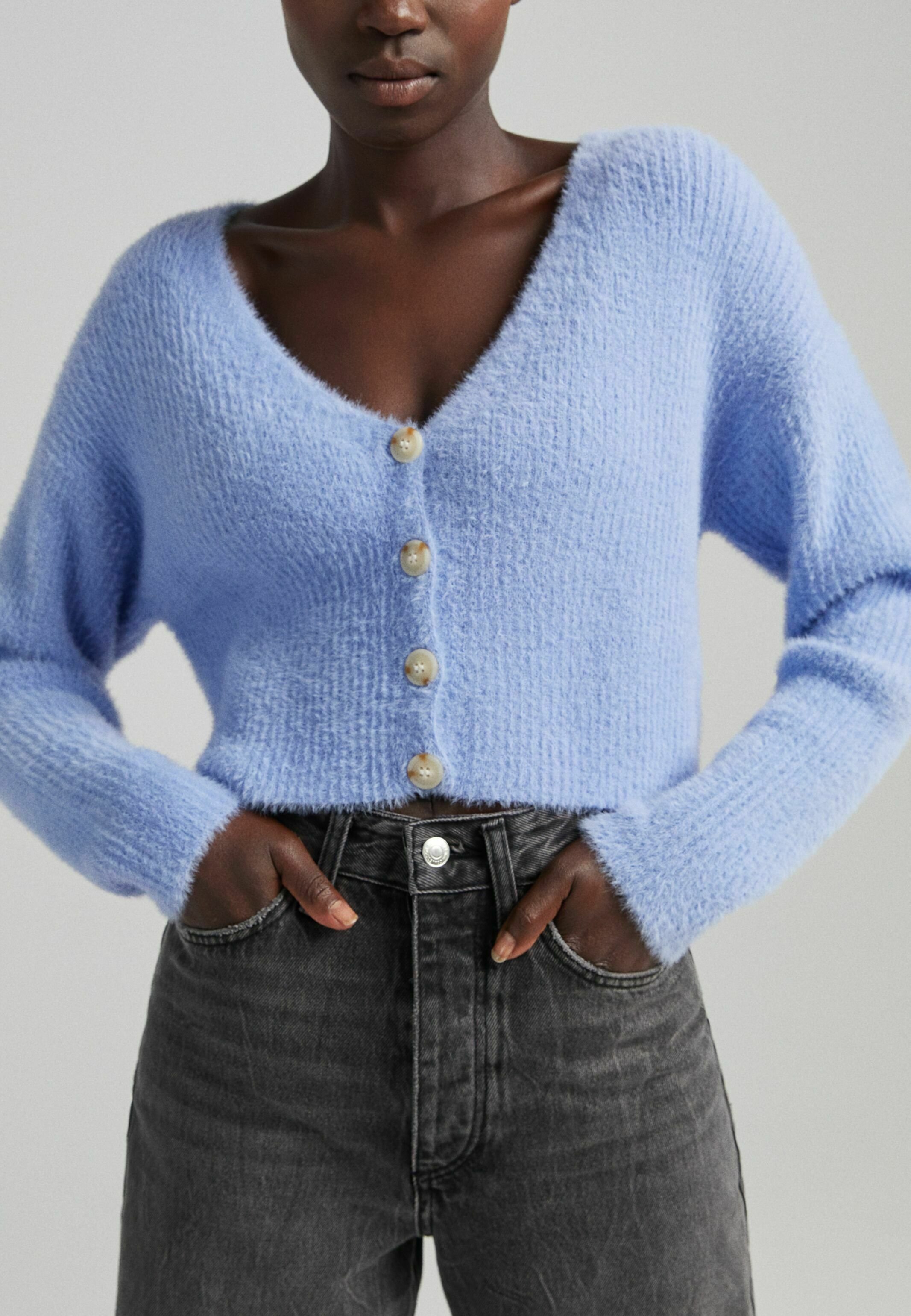 Bershka Cardigan - blue - Zalando.ie
