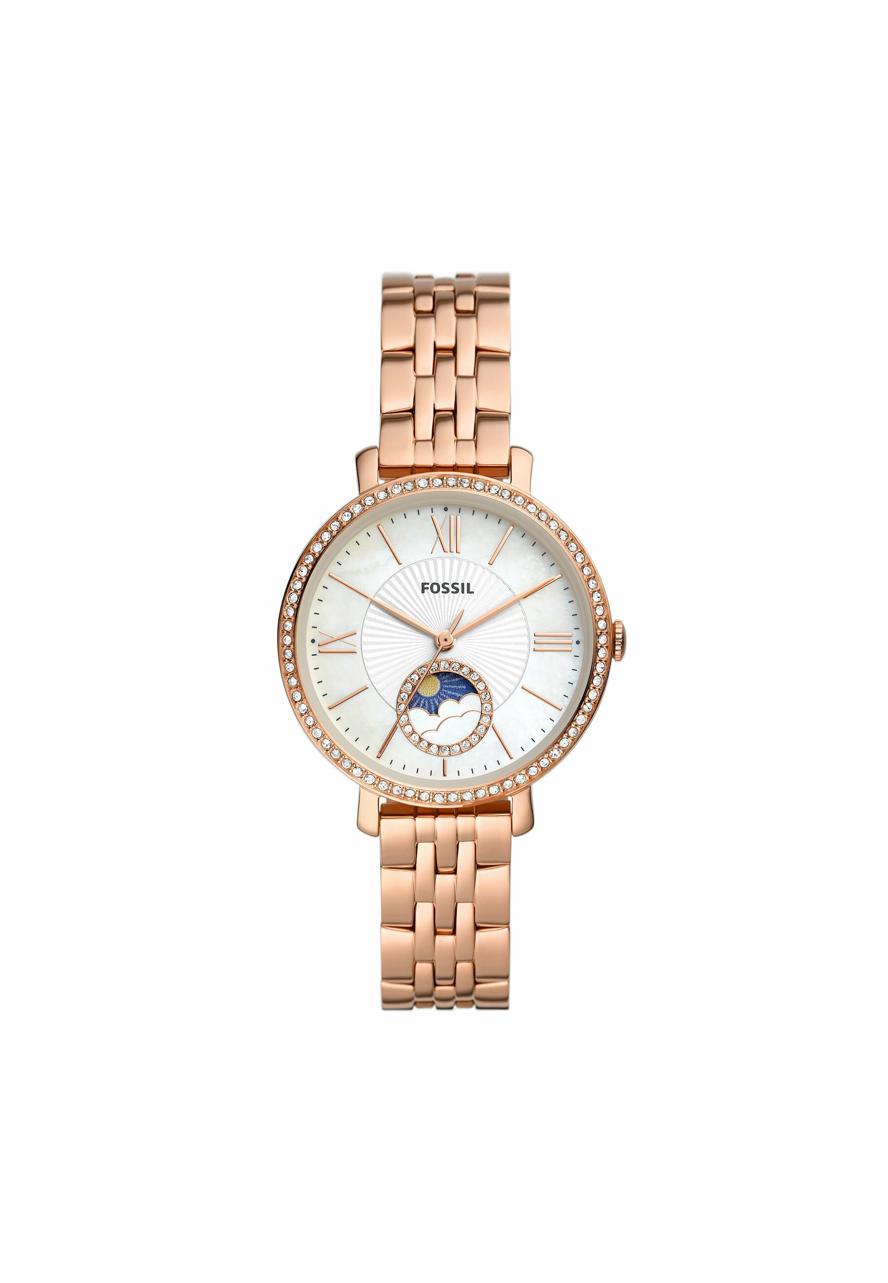Fossil Jacqueline Fossil Damenuhr Blau Rosegold Fossil Jacqueline