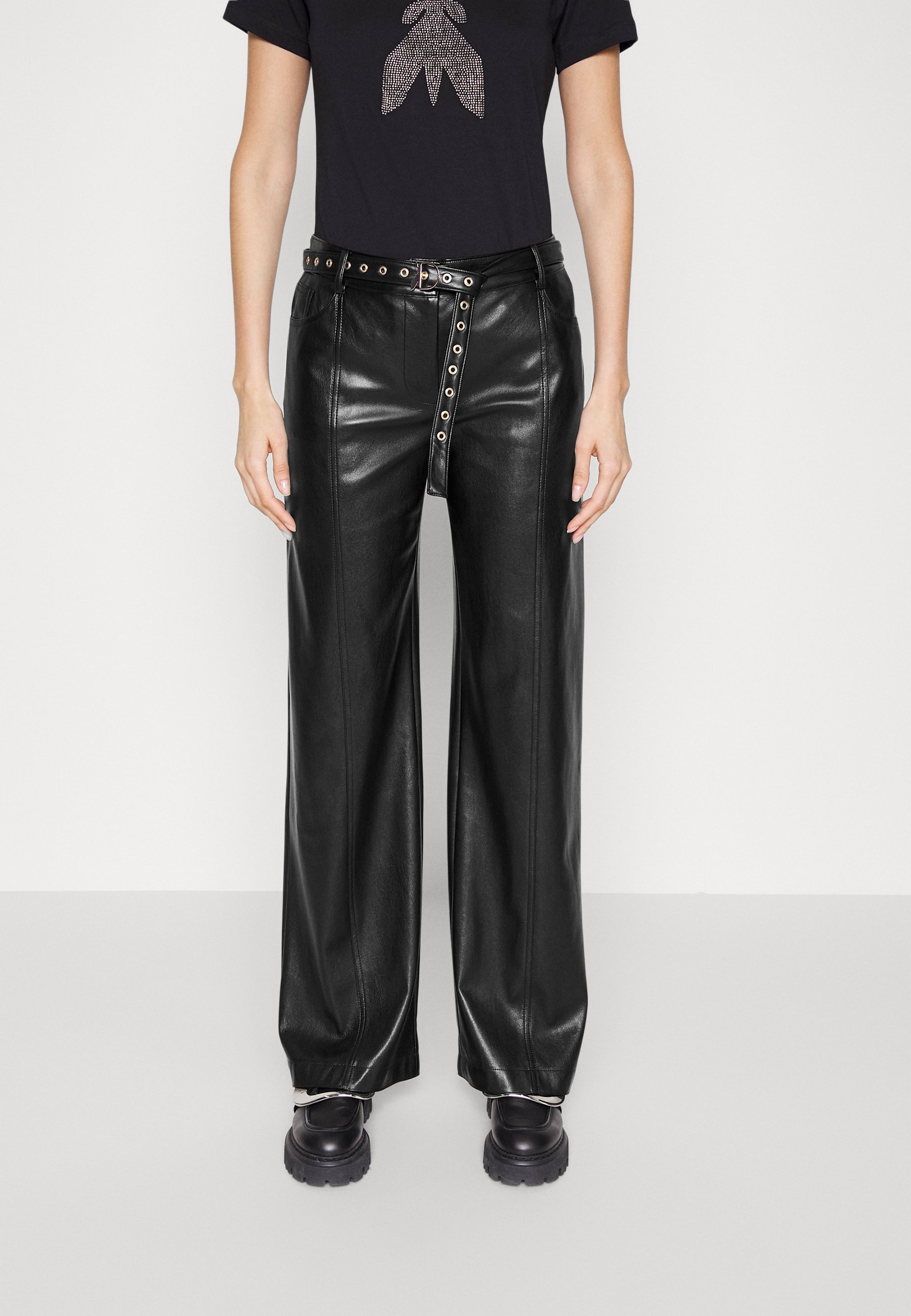 Pantalon élégant Patrizia Pepe Gris Avec Lacets - Taille Italienne 44 (équivalent 38 FR) - Occasion Très Bon état
