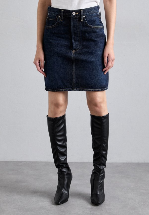 ETTA SKIRT - Denim skirt - deep azure