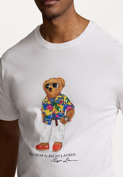 Polo Ralph Lauren Big & Tall POLO BEAR JERSEY T-SHIRT - T-shirt imprimé - white