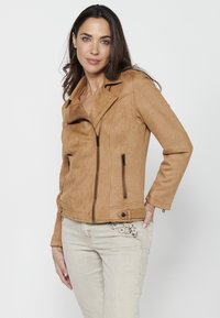 Koroshi Veste en similicuir - camel
