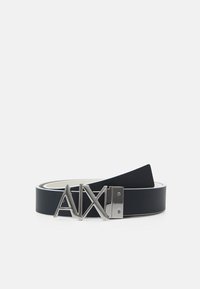 Armani Exchange BELT UNISEX - Pásek - white/navy