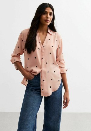 HEART PRINT V-NECK - Skjorta - pink pattern