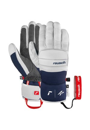 Gloves -  white dress blue