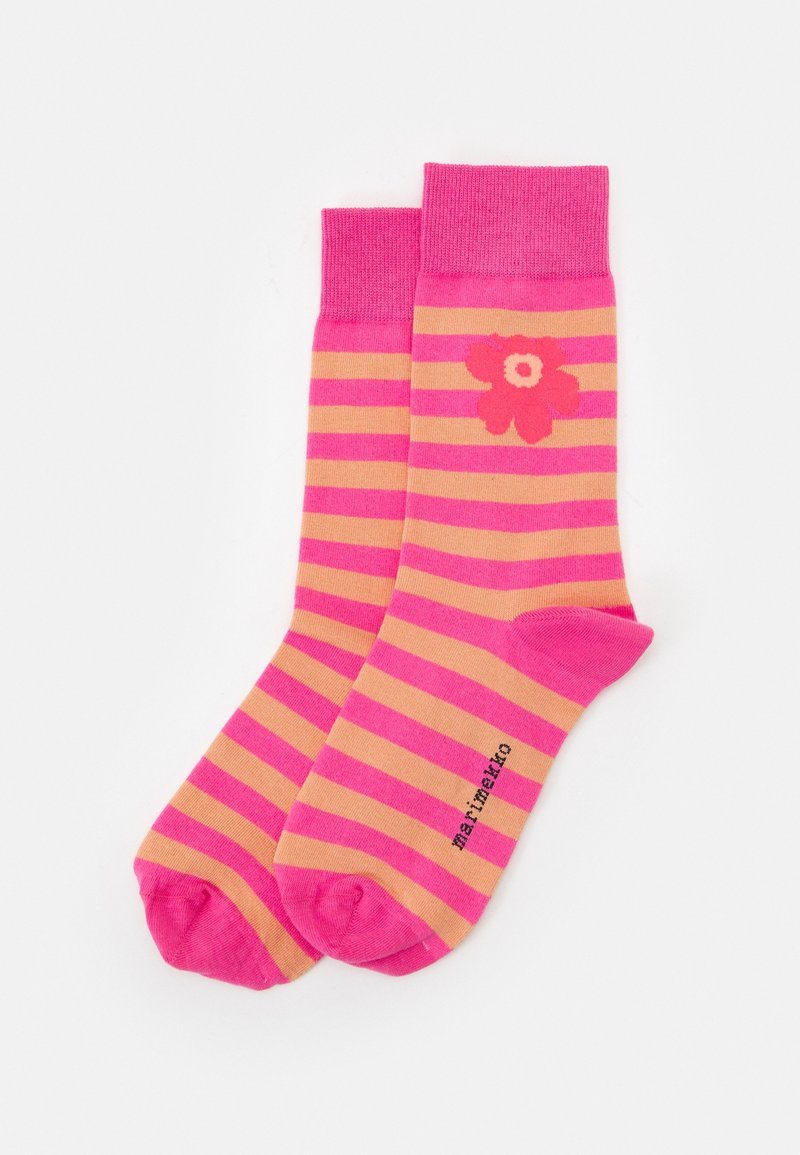 Marimekko KASVAA TASARAITA UNIKKO ONE UNISEX - Ponožky - pink/orange