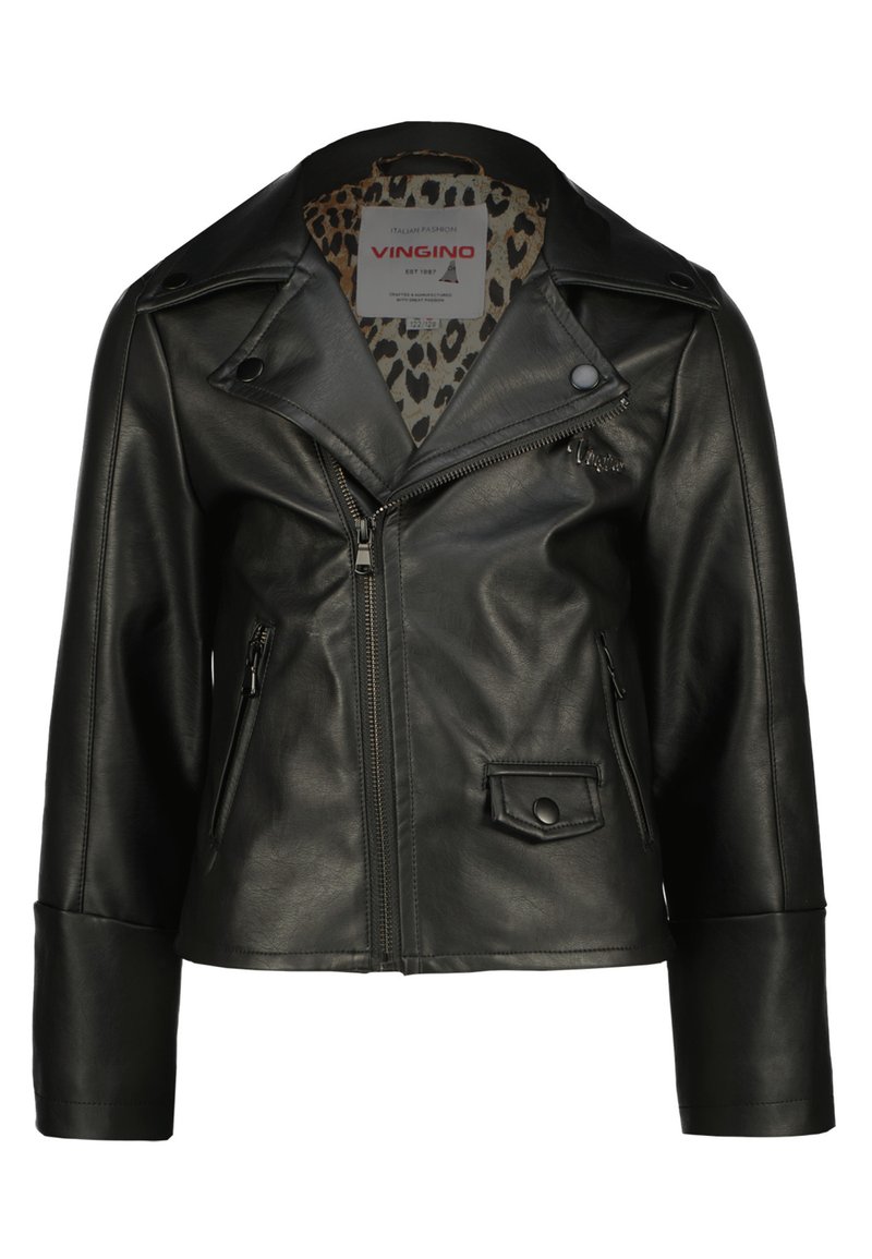 VINGINO Imitatieleren jas zwart VINGINO Imitatieleren jas zwart
