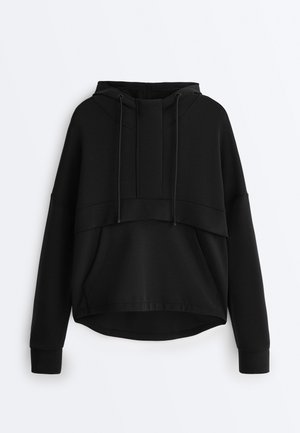 OYSHO SOFT TOUCH WITH ZIP - Hanorac - black