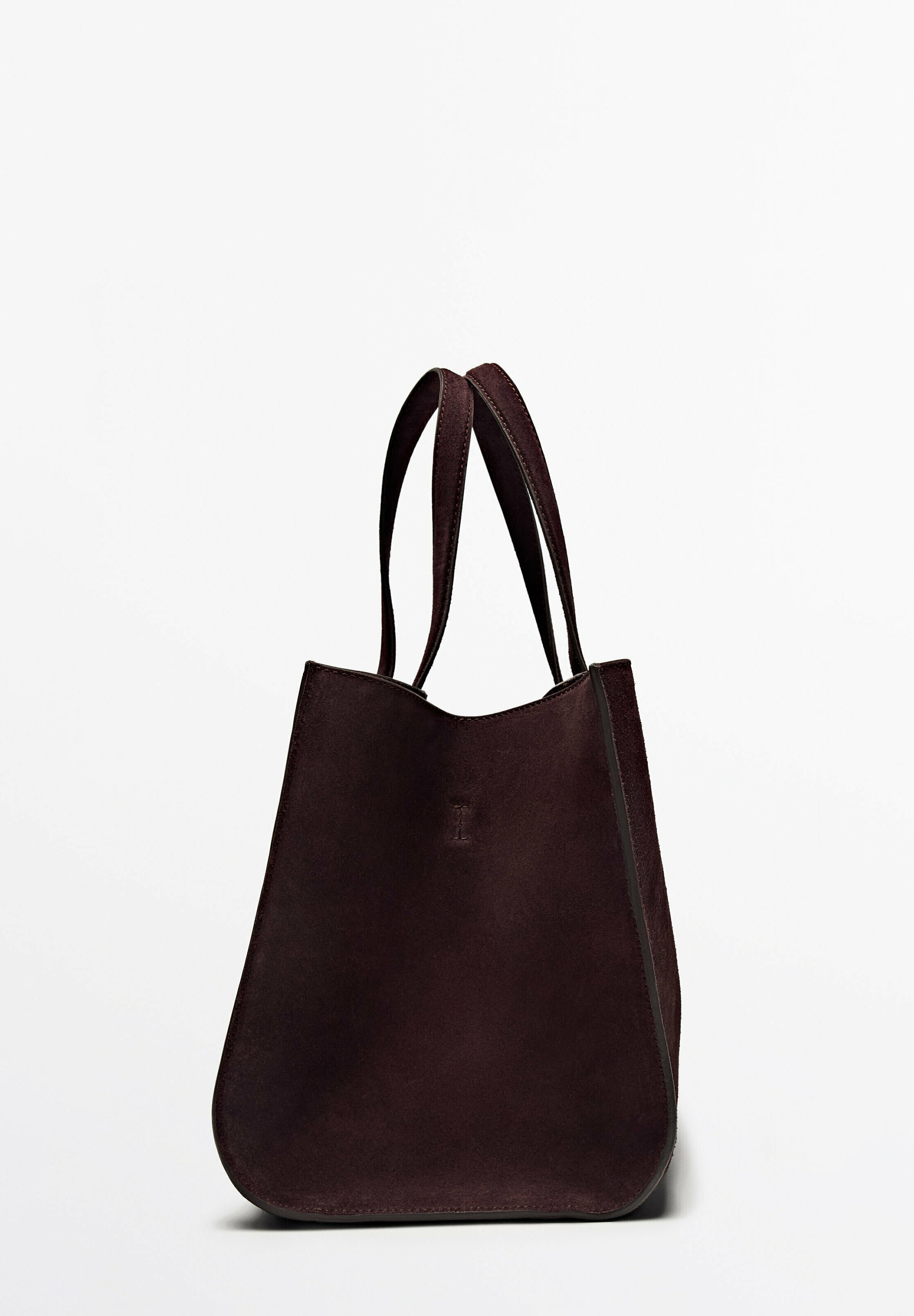 Massimo Dutti ☆ ハーフアイコン スプリットスエードバッグ Half icon split suede bag · Sand · Leather Outerwear