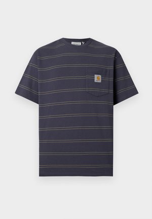 Carhartt WIP, BERT POCKET - Print T-shirt - shady purple/shady green