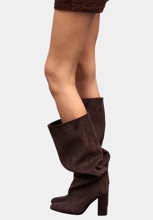 Super Mode, BOTTES SLOUCHY TALONS CARRÉ - Bottes - brown