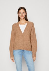 Mos Mosh THORA V-NECK - Cardigan - cinnamon swirl