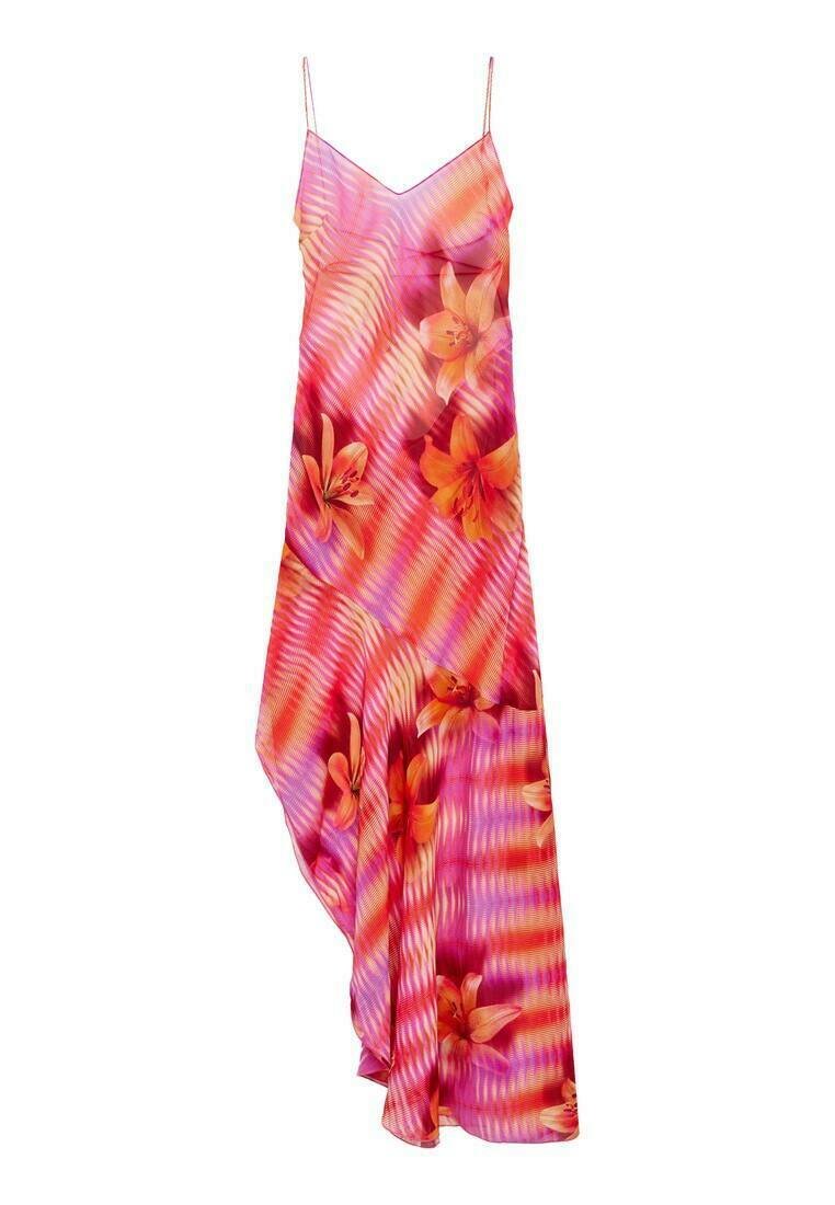 Mango Maxi-jurk donkerroze