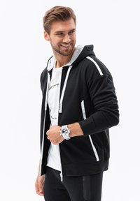 Ombre Felpa con zip - black