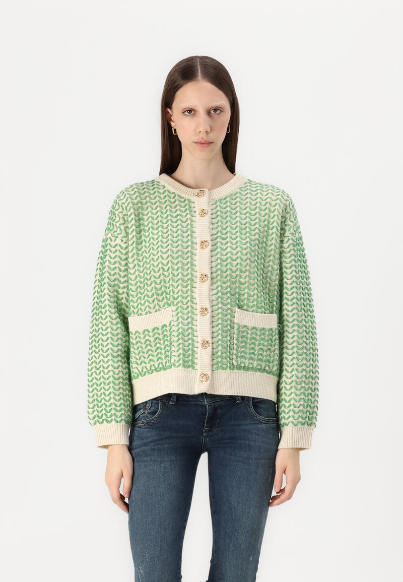 YAS YASGEA - Neuletakki - birch/medium green