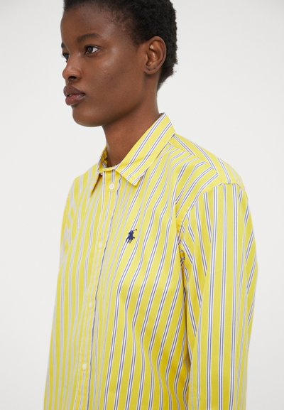 Polo Ralph Lauren CROPPED BOXY STRIPED COTTON SHIRT - Hemdbluse - yellow/white/ blue
