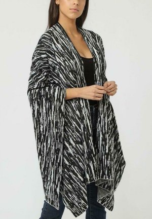 LARGO ESTAMPADO - Poncho - black white