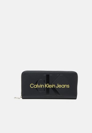 Calvin Klein Jeans SCULPTED ZIP AROUND MONO - Portafoglio - fashion black
