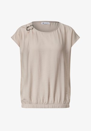 Street One, BLUSENSHIRT MIT RUNDHALS UND SCHNALLENDETAIL - Blouse - clay sand