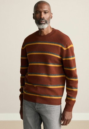 REGULAR FIT - Strickpullover - red stripe