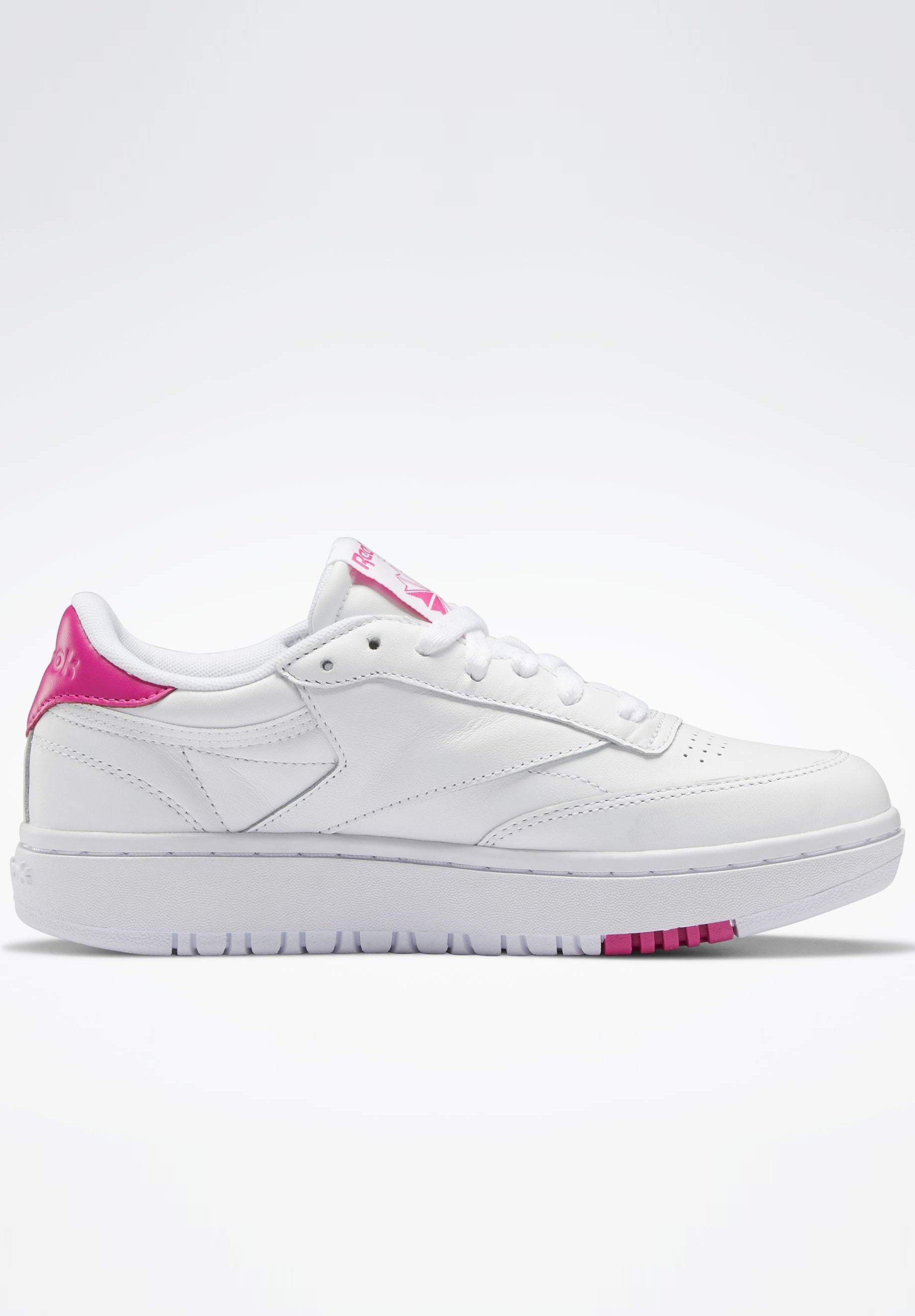 Reebok Classic CLUB C DOUBLE Joggesko whitewhitepropnk Reebok Classic CLUB C DOUBLE Joggesko whitewhitepropnk