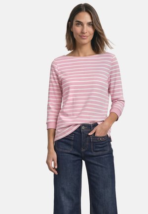 Street One, HIGH-WAISTED BARREL-LEG JEANS IN A LOOSE FIT - T-shirt à manches longues - off white